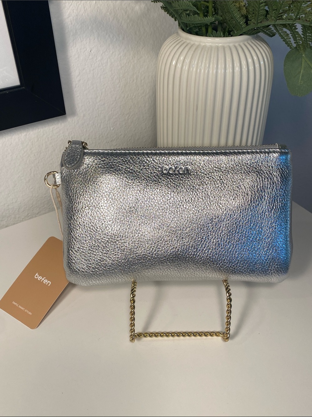 NWT Befen Italian Leather Wristlet/Clutch